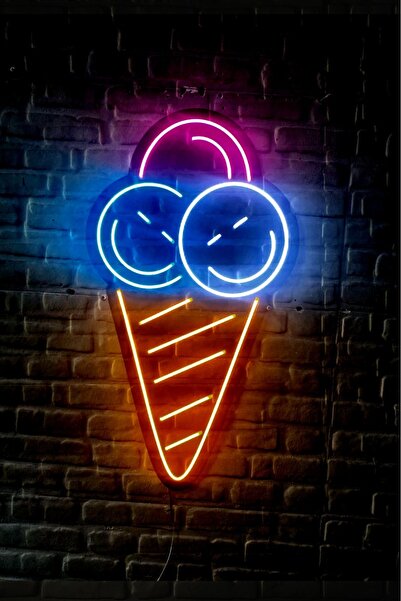 BİZCE LED PARK dondurma neon LED duvar yazısı dekoratif ışıklı gece lambası d...