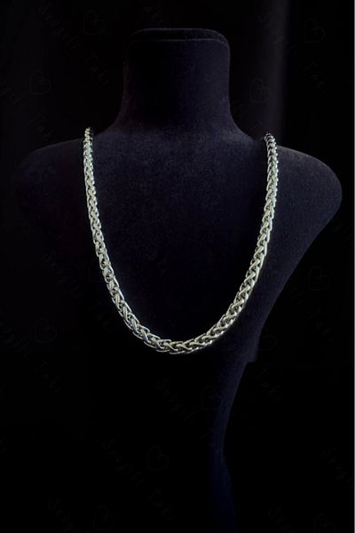 SEVGİLİ TAKI Twist Model Steel Chain Necklace| Karma Series