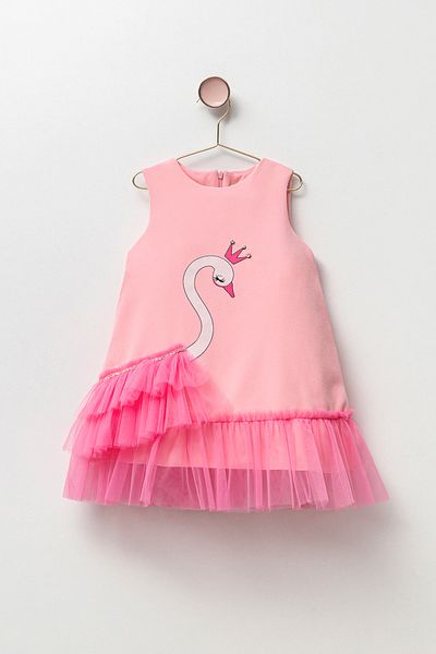 Baby Animals Baby Girl Girl Kid Birthday Party Wedding Dress Sleeveless Ruffled Tulle Tutu Tutu Lined