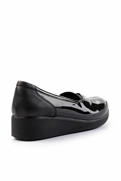 Bambi Black Leather Women's Casual Shoes K01586060108