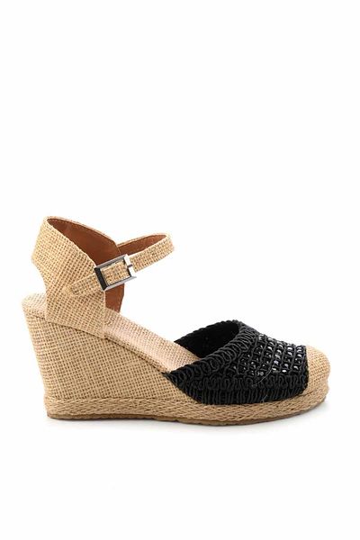 Bambi Black Women's Wedge Heeled Shoes K 01874012102