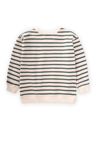 Cigit Striped Knitwear Sweater 2-10 Years Khaki Green