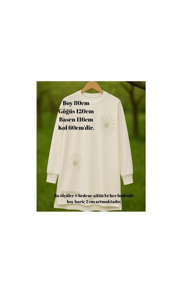 OceanGiyim Women's Tunic Stone Sun Patterned Tunic