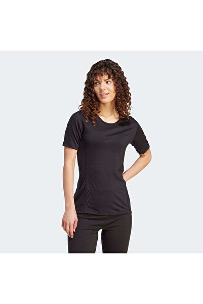 adidas Tricou negru Xperior Merino 150 Baselayer pentru femei (HZ8549)