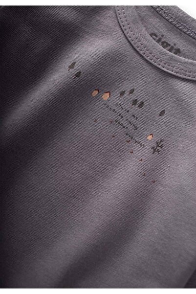 Cigit Τυπωμένο εποχιακό μπλουζάκι 0-4 ετών Γκρι