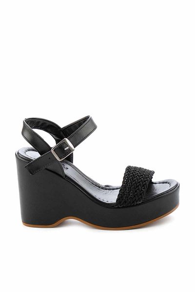 Bambi Black Women's Wedge Heeled Shoes K 05688950209