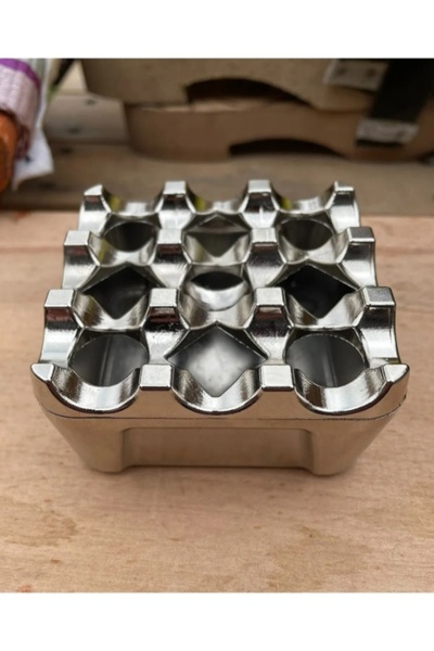 Generic Brand Coș de cenușă din metal turnat cu grilă din inox, cromat