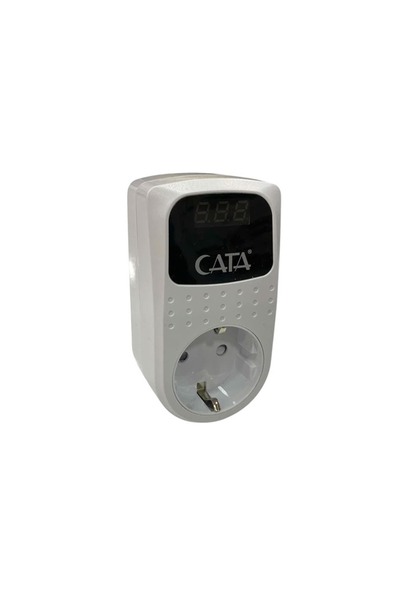 Cata CT-9187 Dijital Akım Korumalı Priz LED Ekranlı 4000W Voltaj Koruma 150-280V Aşırı Akım Gerilim