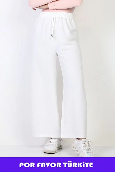 Por Favor New Season Comfortable Fit Elastic Waist Loose Wide Leg Loose Summer Women's Aerobin Trousers