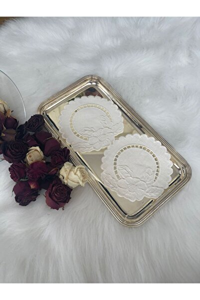 QBR Home 8-Piece Holework Embroidered Cocktail Presentation Napkin (8 Pieces)