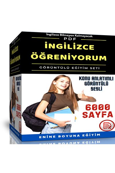 Enine Boyuna Eğitim I'M Learning English Pdf Book Set (6000 Pages Pdf 100 Hours Visual Explanation)