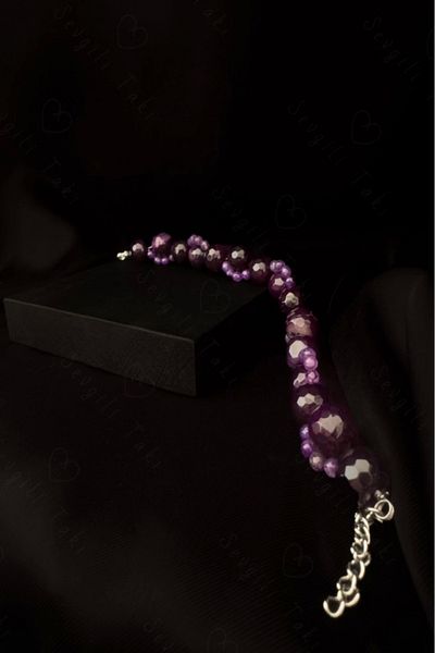 SEVGİLİ TAKI Agate Natural Stone Braided Steel Bracelet| Autumn Series
