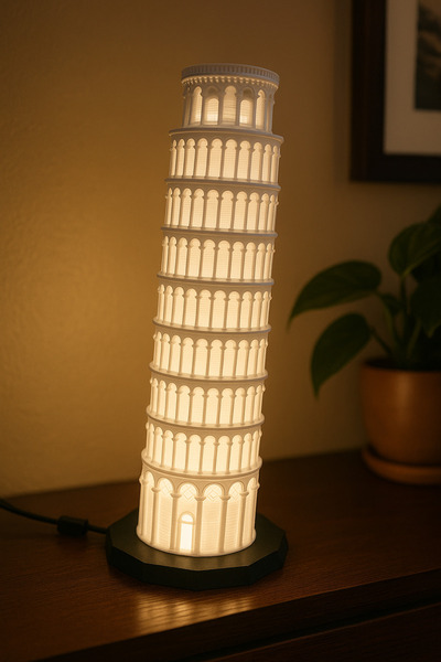 mutes 3D Pisa Kulesi LED Lamba - 504