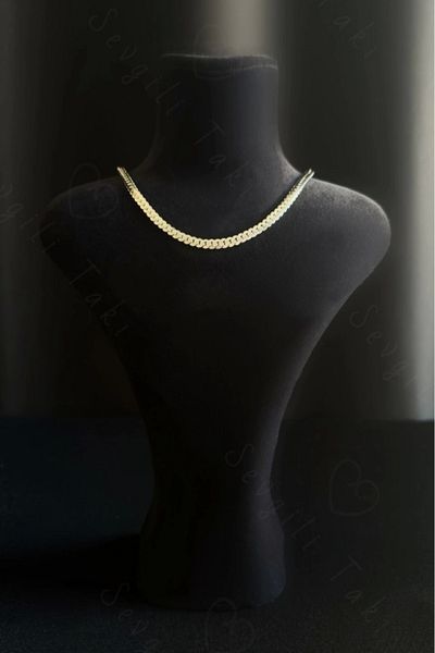 SEVGİLİ TAKI Snake Model Choker Steel Chain Necklace -Choker Series
