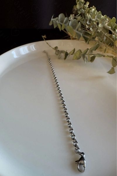 SEVGİLİ TAKI Oval Model Steel Chain Children's Bracelet - Moon Series