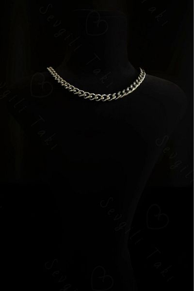 SEVGİLİ TAKI Thick Gourmet Model Choker Steel Chain Necklace-choker Series