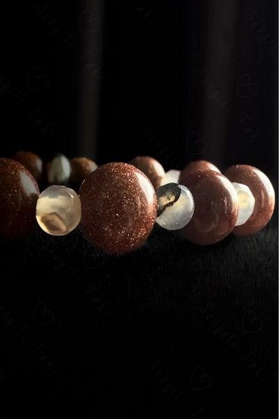 SEVGİLİ TAKI Natural Stone Star and Agate Children's Bracelet