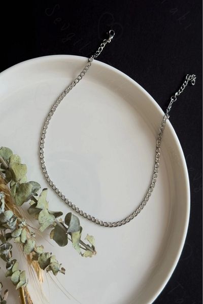 SEVGİLİ TAKI Children's Steel Necklace with Flat Chain |   Friends Series
