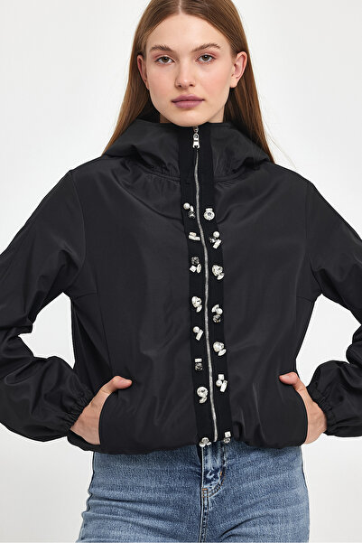 VİOLETTE Taş Detaylı Bomber Ceket