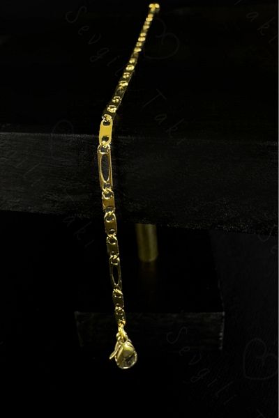 SEVGİLİ TAKI Flat Chain Gold Children's Bracelet |   Zoo Series