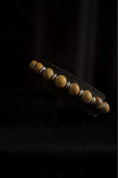 SEVGİLİ TAKI Wood Jasper Natural Stone Bracelet -sirius Series