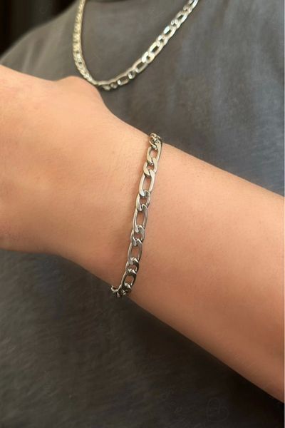 SEVGİLİ TAKI Figaro Model Steel Chain Bracelet| Arrow Series