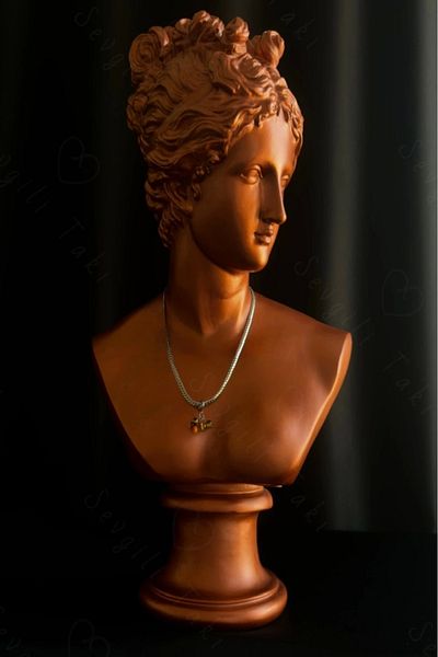 SEVGİLİ TAKI Amber Natural Stone Steel Necklace -Sirius Series