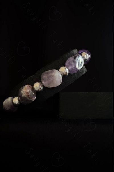 SEVGİLİ TAKI Amethyst Natural Stone Bracelet - Mixed Series