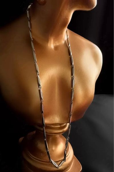 SEVGİLİ TAKI Silver Melon Model Steel Necklace - 1+ Series