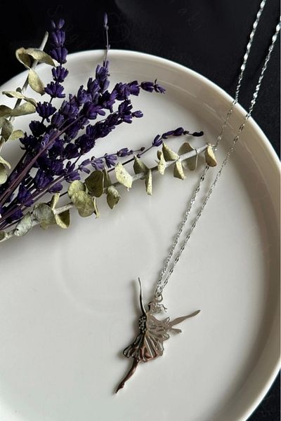 SEVGİLİ TAKI Ballerina Charm Silver Steel Necklace |   Dear Jewelry Collection