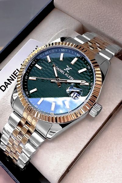 Daniel Klein Men's Premium Luxury Silver Color Watch and Bracelet - 3 ATM Waterproof Dker2032c3