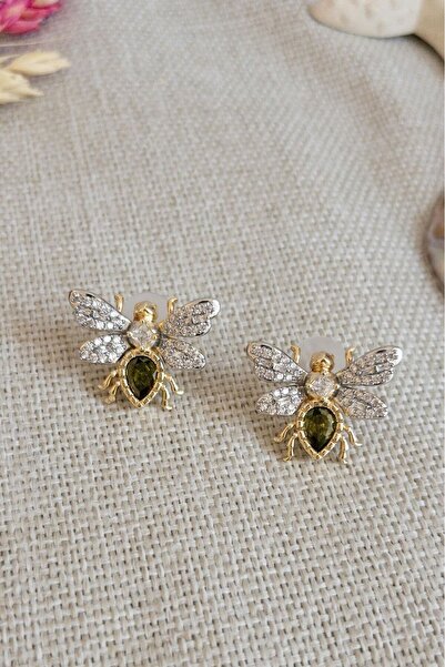 Petalia Taşlı Arı VIP Küpe