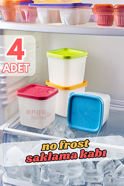 ongu home 4'lü Derin Dondurucu Saklama Kabı No Frost Saklama Kabı ( 4x0,38lt )