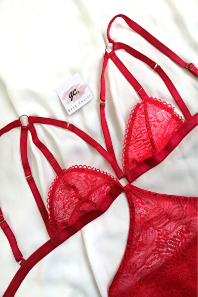 Gece İncisi Kadın Kırmızı  Gecelik