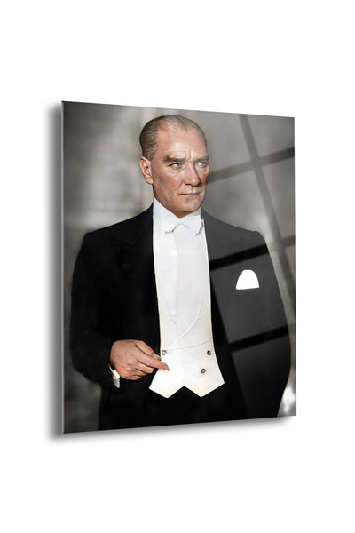 Shiny Art Atatürk Cam Tablo - Cam Tablolar - Atatürk Tablo - Atatürk Portresi...