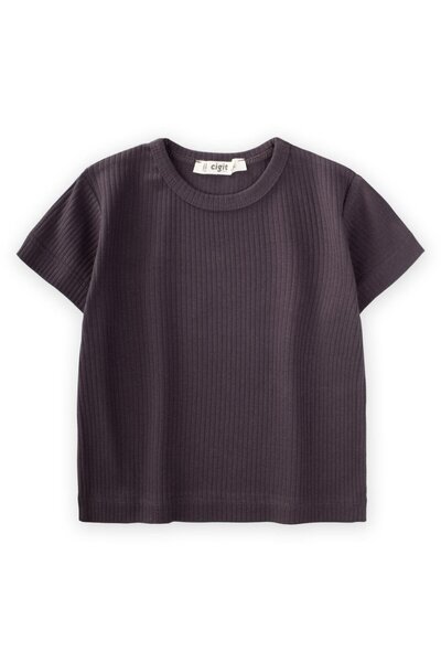 Cigit Μπλουζάκι κοτλέ 1-5 ετών Anthracite Basic