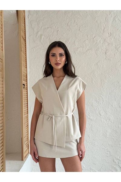 SOFT Wrap, Stylish Vest-Shorts Skirt Set