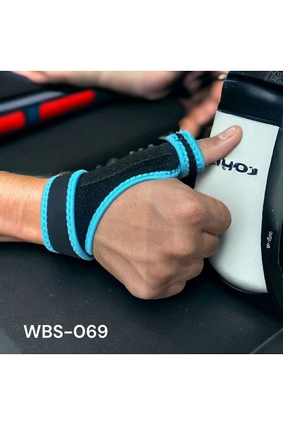 Generic Rayek Wrist Gloves - Black & Blue