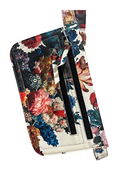 Pinkylola sezon sonu -Paper Model Çiçek Desenli Suni Deri Bel Omuz Gögüs Çant...