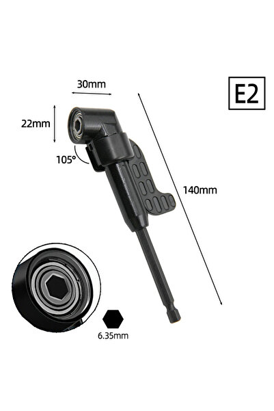 Choice E2 105 Angle 90/105/360 Degrees 1/4" Hex Shank Magnetic Adapter Bendin...