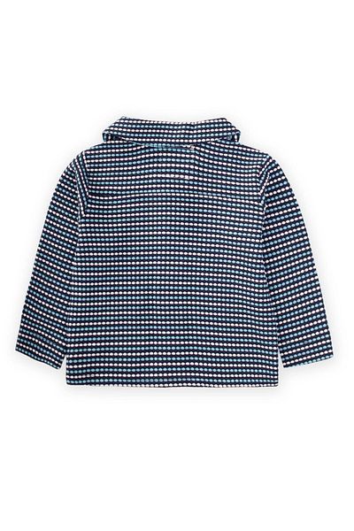 Cigit 1-6 Years Dark Blue Jacquard Seasonal Cardigan