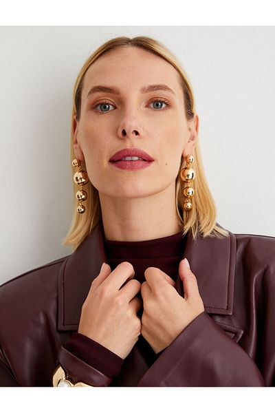 Koton Metal Dangle Globe Earrings