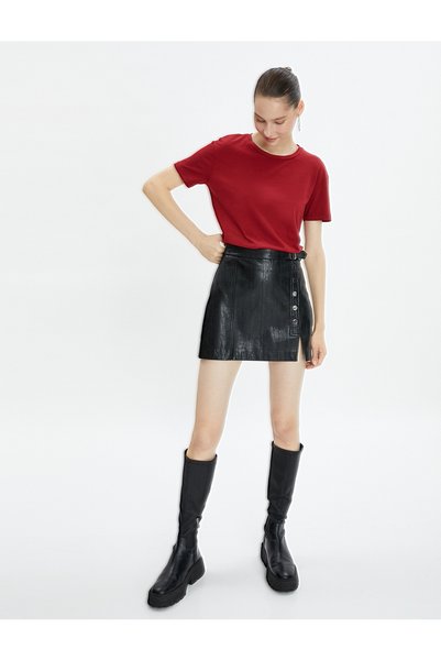 Koton Tricou de bază din bumbac cu mânecă scurtă