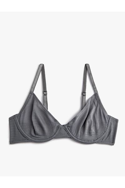 Koton Unpadded Underwire Bra Uncovered Textured
