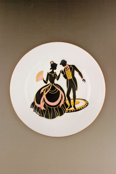 Bursa Porselen Dekor Gold Gilded Prom Serving/Wall Plate