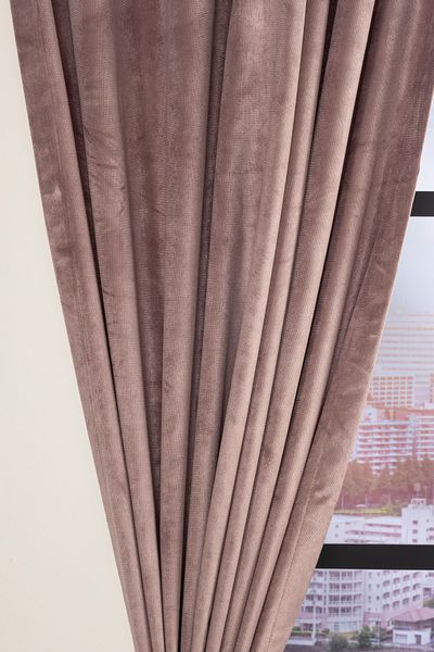 Premier Home Velvet Background Curtain 150X270 Stone
