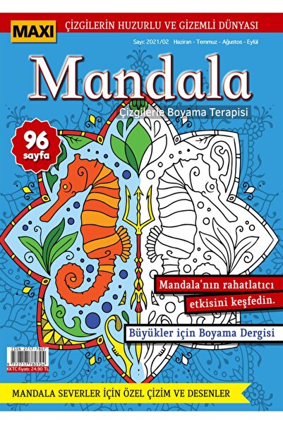 MAXİ Mandala Çizgilerle Boyama Terapisi 004