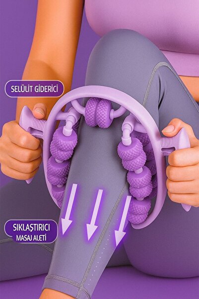 ELAMOUR Selülit Giderici Sıkılaştırıcı Masaj Aleti | 13 Tekerlekli Ayarlanabi...