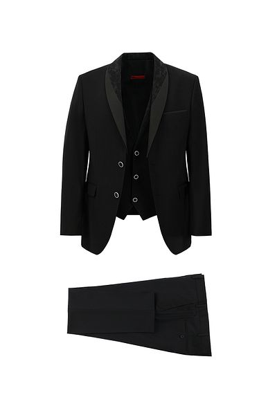 Kiğılı Slim Fit Slim Fit Tuxedo & Groom Suit with Shawl Collar Vest