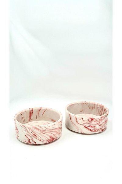 NitruDesign Ceramic Cat and Dog Food Water Bowl - 2 Pieces